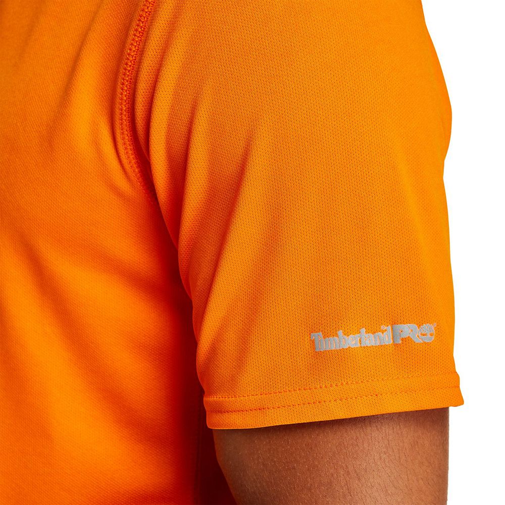 Timberland Mens T-Shirts PRO® Wicking Good Short Sleeve - Orange - India WN8015623